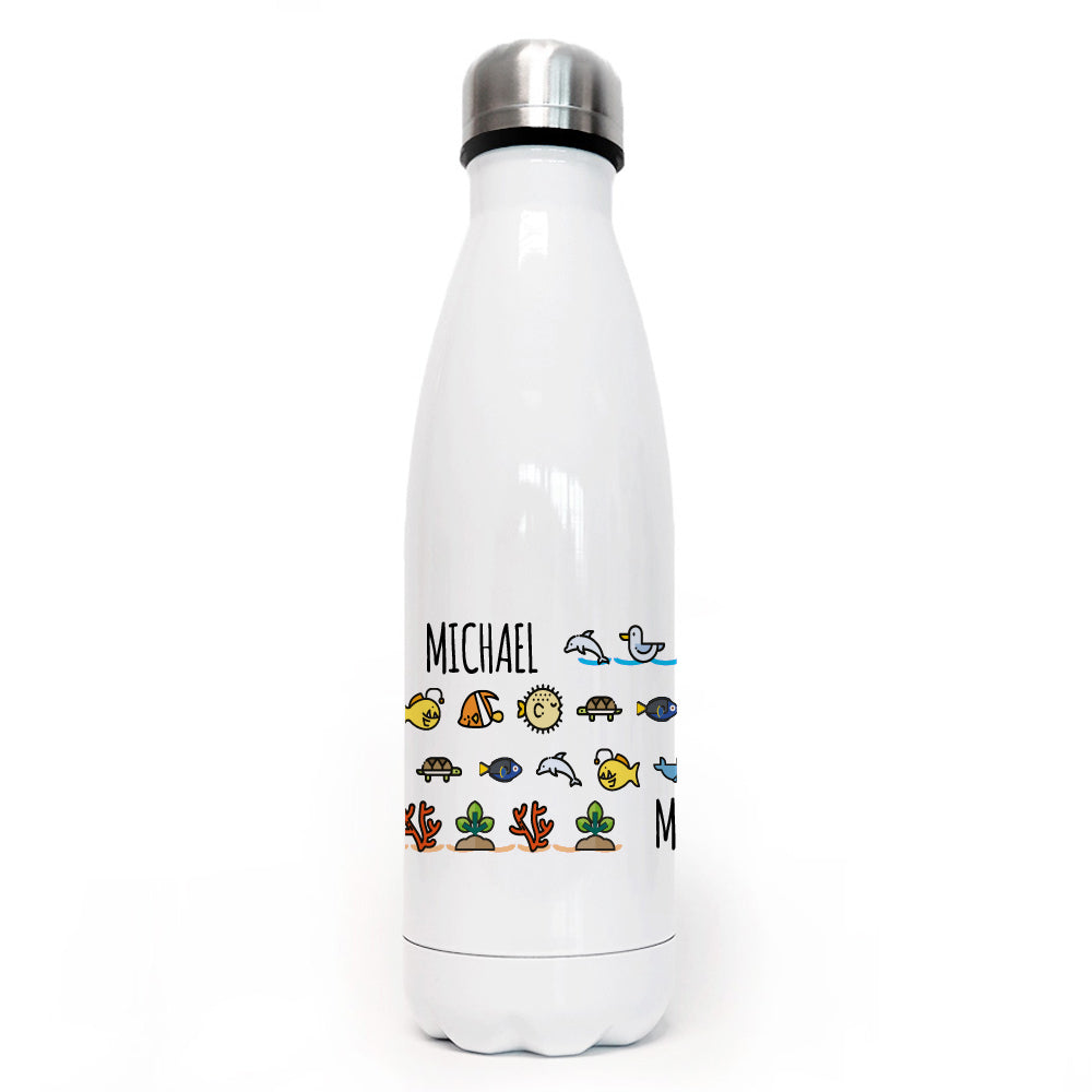 Sea Life Icons Bottle