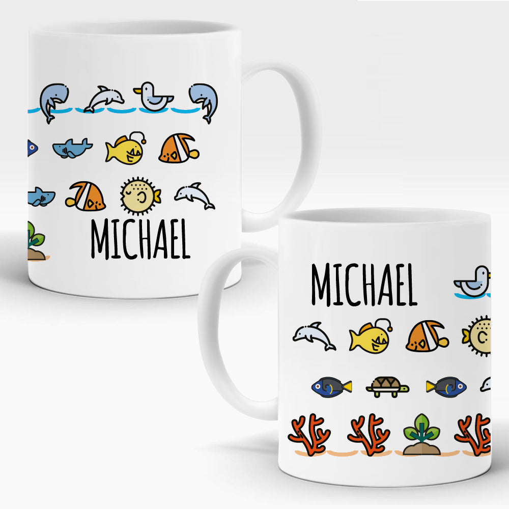 Sea Life Icons Mug